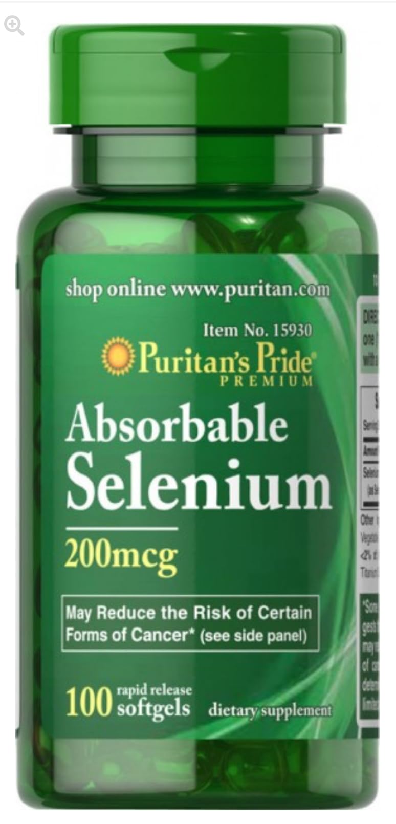 Puritans Pride Selenium 200MCG Tablets 100's