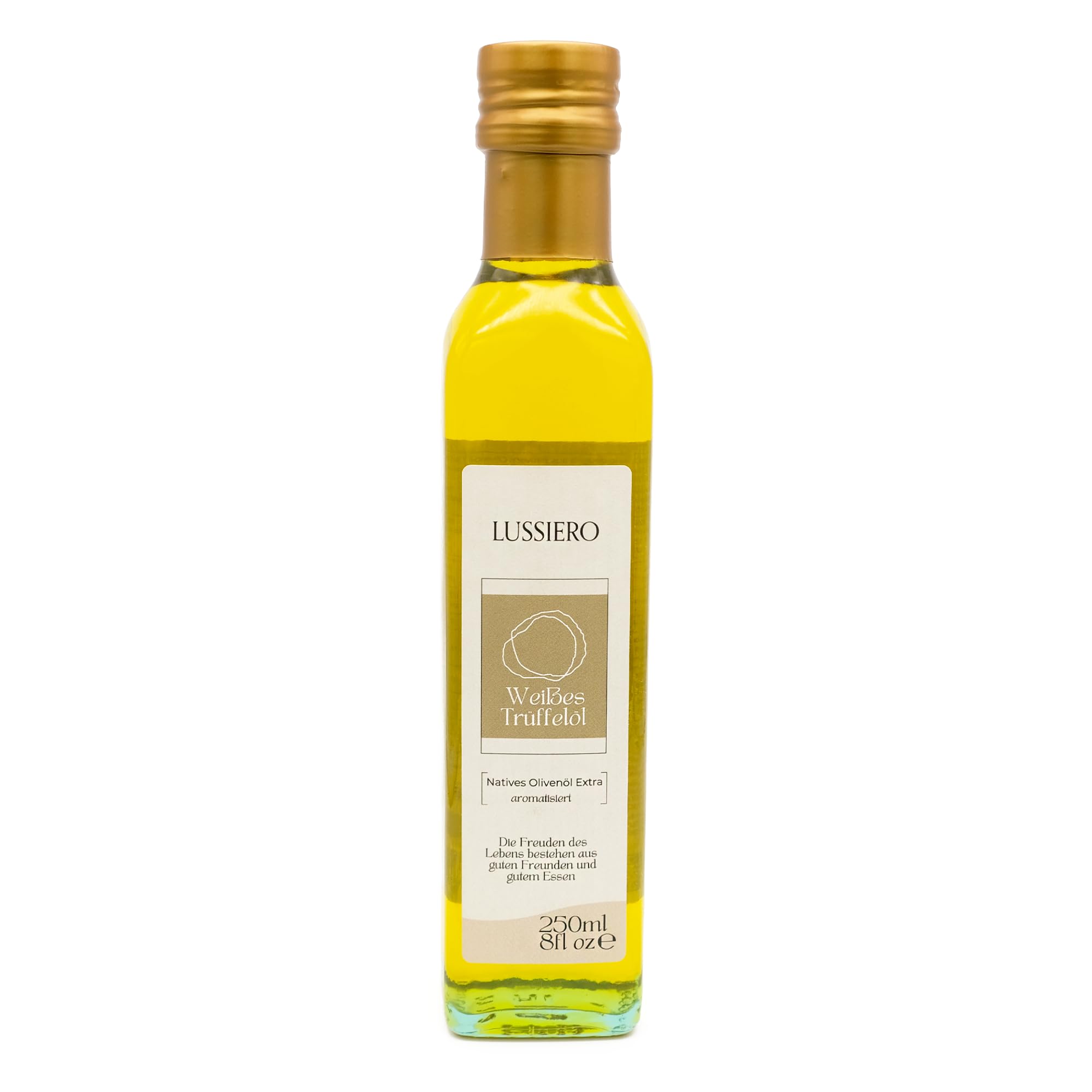 Lussiero Weisses Trüffelöl Extra Virgin Trüffel Natives Olivenöl Extra mit Weisser Trüffelnote 250ml