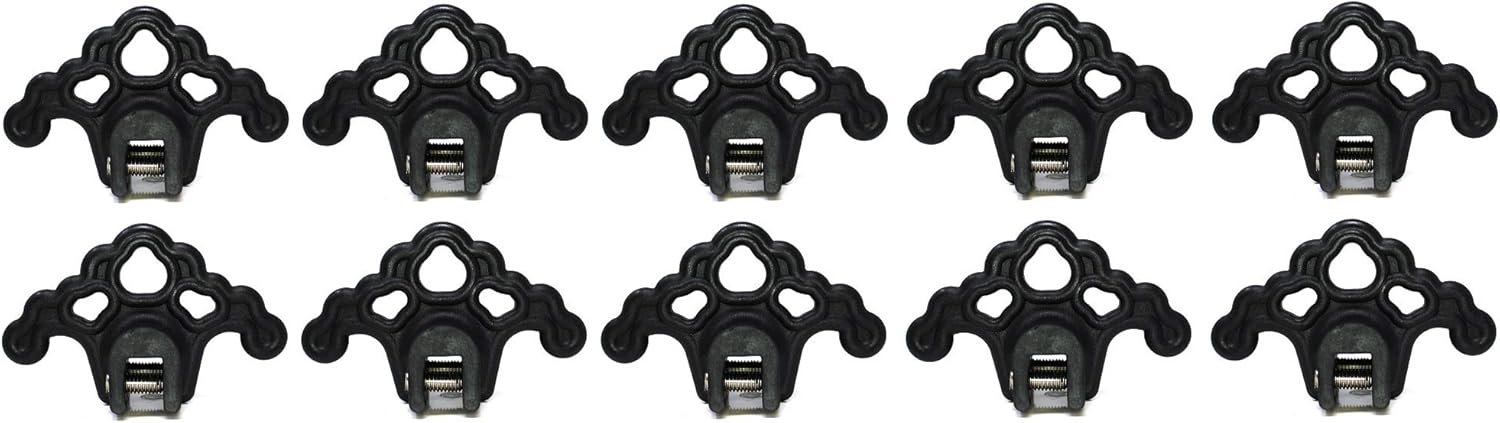 JSP Manufacturing Plastic Roof Ice Guard Snow Guard Snow Stops for Standing Seam Metal Roofing - Multi-Color/Multi-Pack Listing (10, Black)