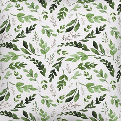 green leaf crib sheet