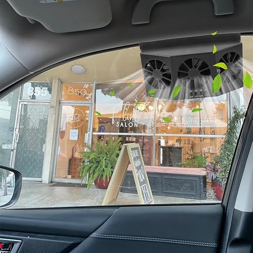 Miniatura 2 de Ventilador de ventilación de automóvil, enfriador portátil con energía solar, ventilador de ventana, ventilador de escape de automóvil, sistema de
