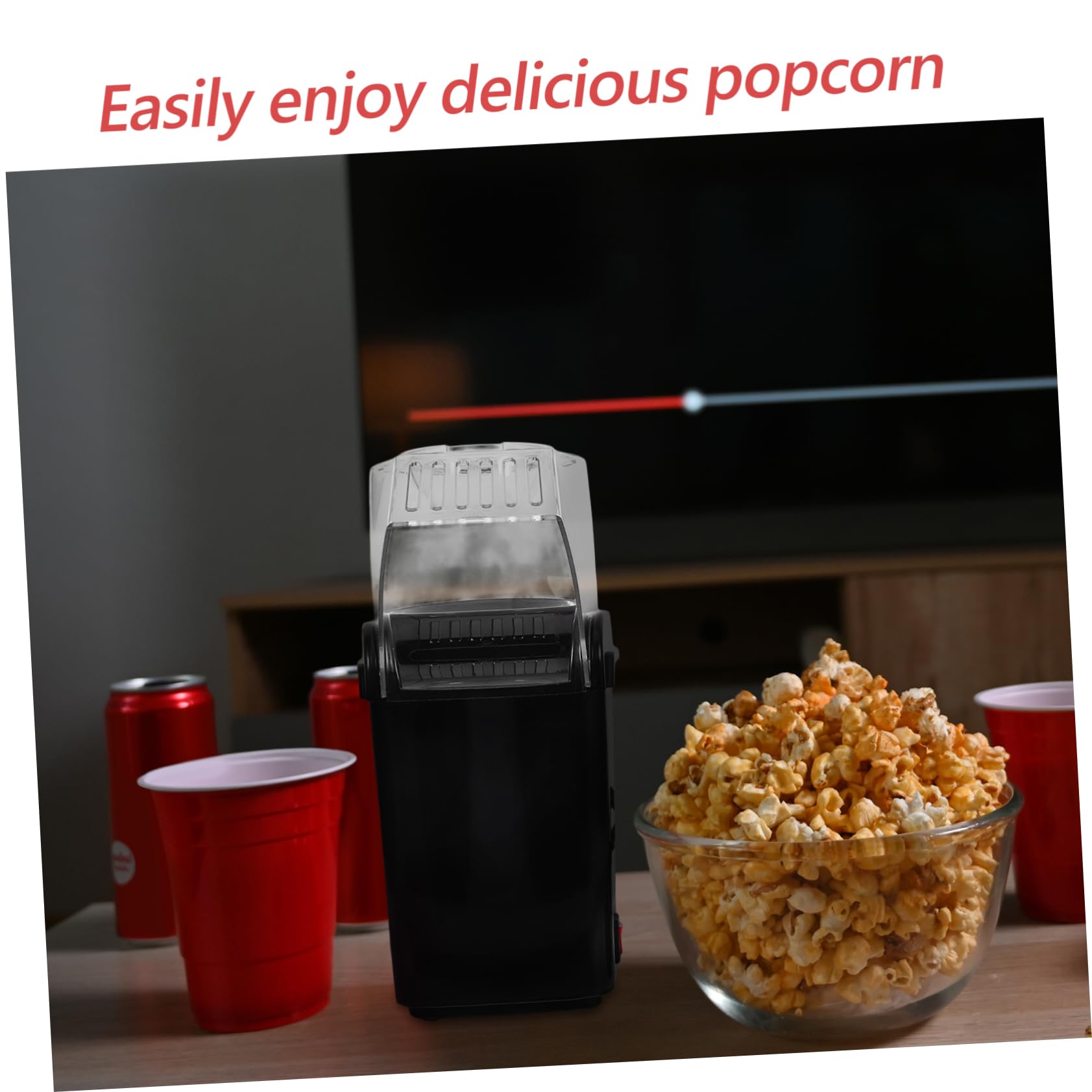ULTECHNOVO Machine à Popcorn à Air Chaud Automatique Pour Maison Cuisine Avec Tasses Doseuses