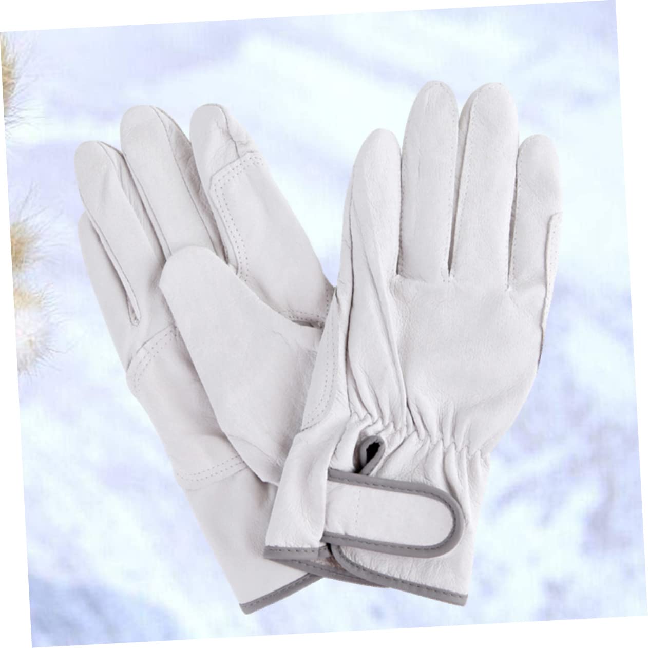 jojofuny 2 Pares De Guantes De Cuero De Trabajo Guantes De Forja Resistentes Al Fuego Guantes De Soldadura Con Palo Guantes De Barbacoa Para Soldar Pegatinas Para Niños Guantes De Trabajo