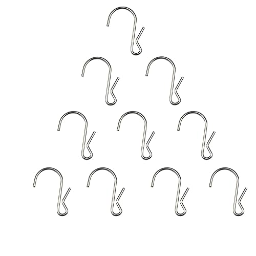 LJY 10-Pack Polished Metal Clip Type Hanging Hooks, Holds up