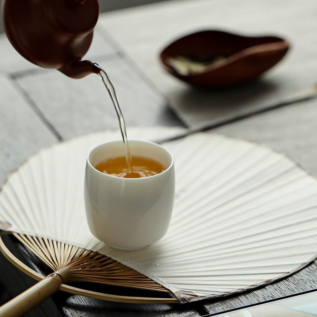 GSOUL Kungfu Tea cup Personal Master Cup Ceramic Kung Fu Tea Set White Porcelain Study Chinese Single Small Tea Cups