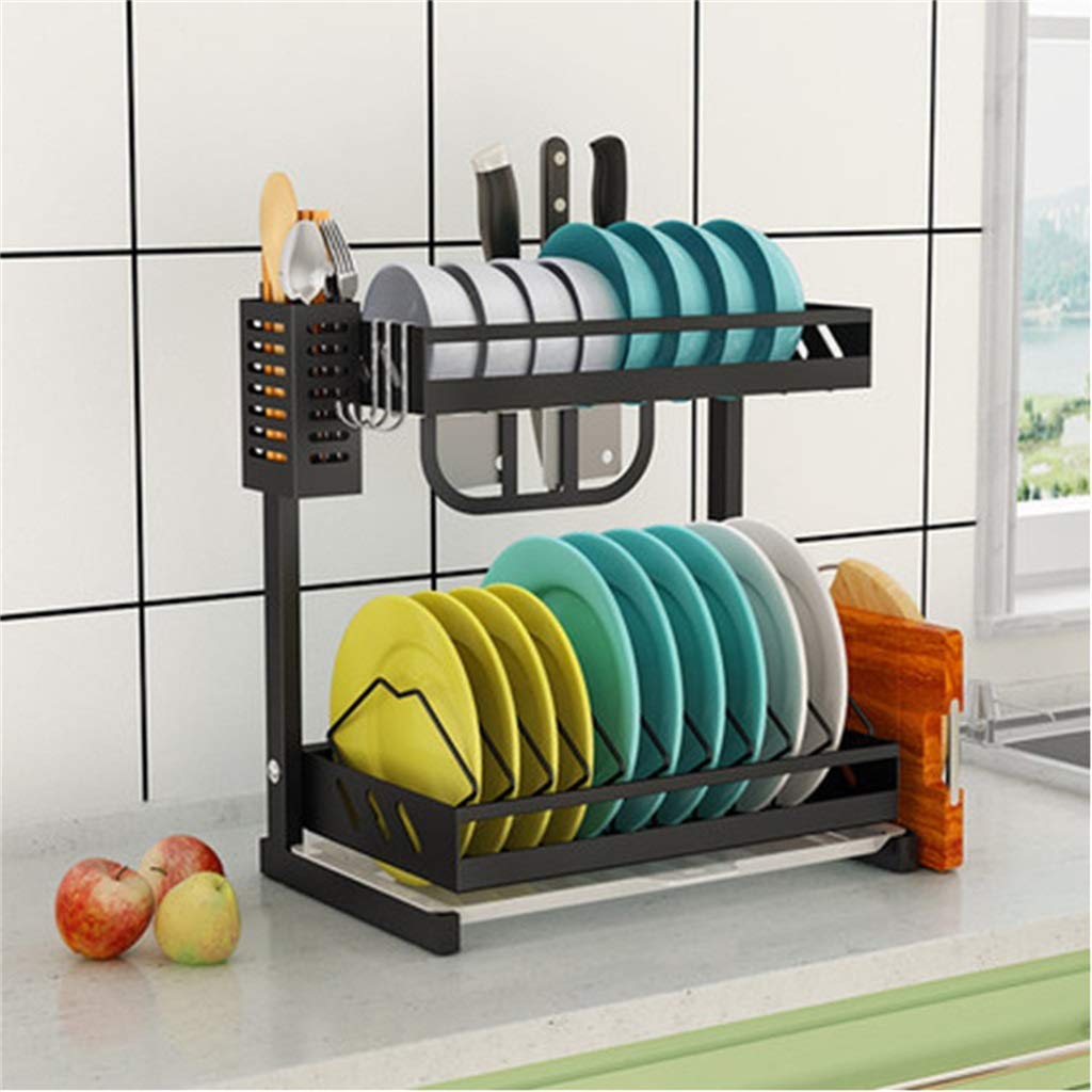 SaryEdge Dish Drying Rack Cutlery Rack Kitchen Supplies Paint Stainless Steel Kitchen Racks Dishes Chopsticks Storage Rack Drain Rack Dish Rack Cutlery Drying Rack,8,8