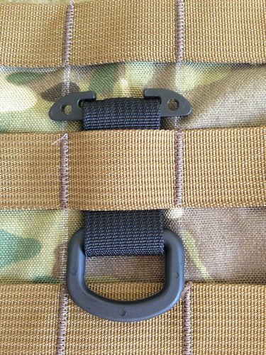 Pantel Tactical Pack de 6 Negro Adaptador de Anillo táctica Militar