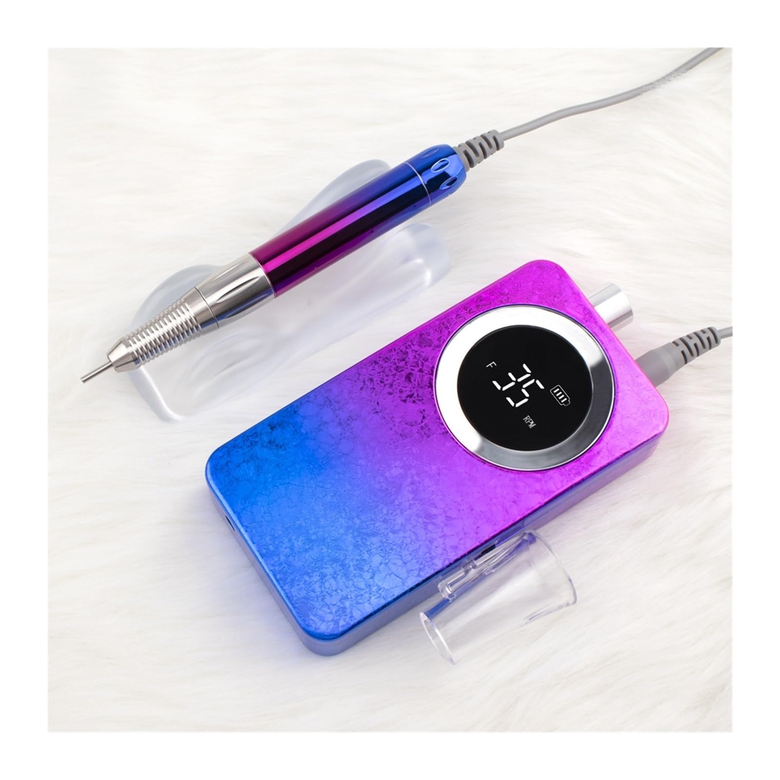 Batteria per scooter elettrico a ricarica rapida, Trapano for unghie cordless portatile con impugnatura senza spazzole, manicure ricaricabile 35000 giri/min, trapano elettrico for lima for unghie Wire
