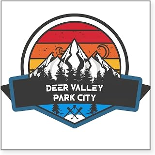 Deer Valley Park City Utah Sticker Square Bumper Sticker Car Decal