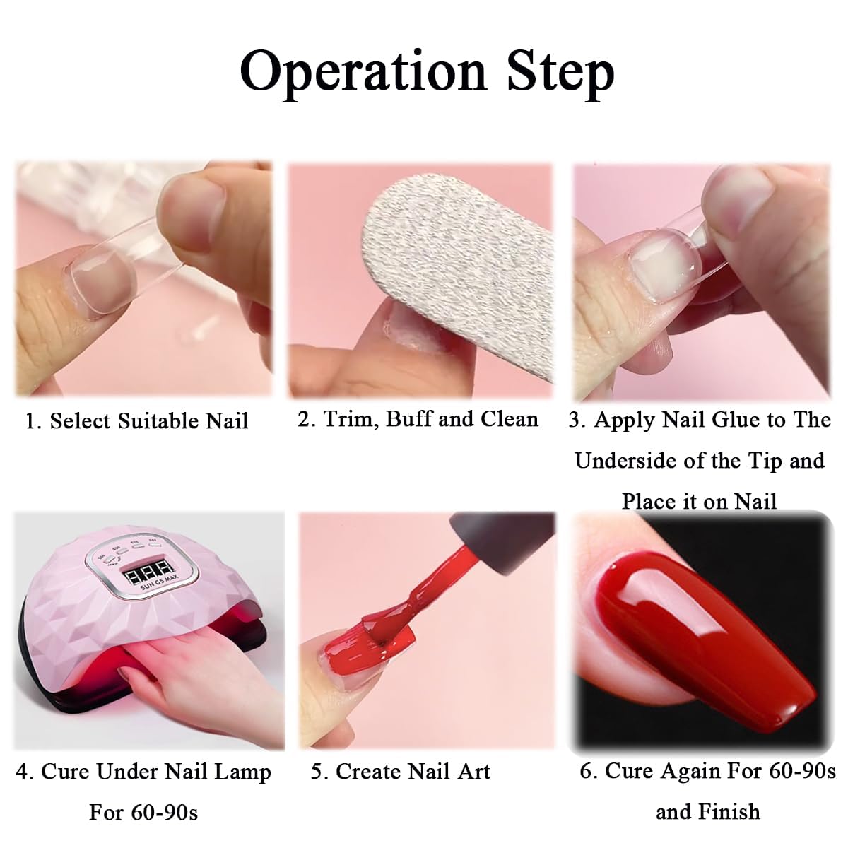 200W LED Nail Lamp for Gel Polish, Fast Nail Dryer with Automatic Sensor, 4 Timer Setting, LED Nail Light for Fingernail and Toenail Nail