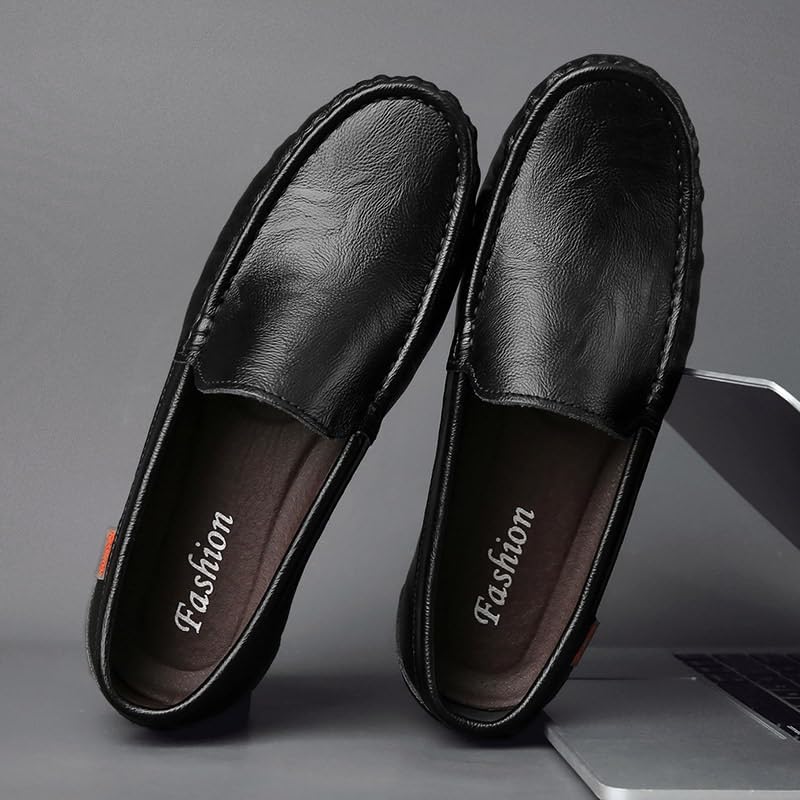 Men's Hands Free Slip On Walking Leather Shoes Loafers for Summer Outdoor Driving & Walking Men's Loafers2