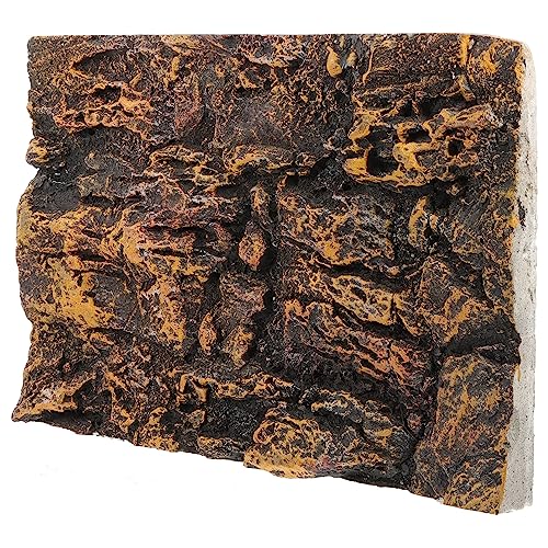 Image of Kisangel 3D Reptile Tank Background, 17.7 x 11.8 Inch Realistic Rock Terrarium Backdrop Board, Polyurethane Foam Habitat Decor for Bearded Dragon, Lizard, Gecko, Snake & Aquarium