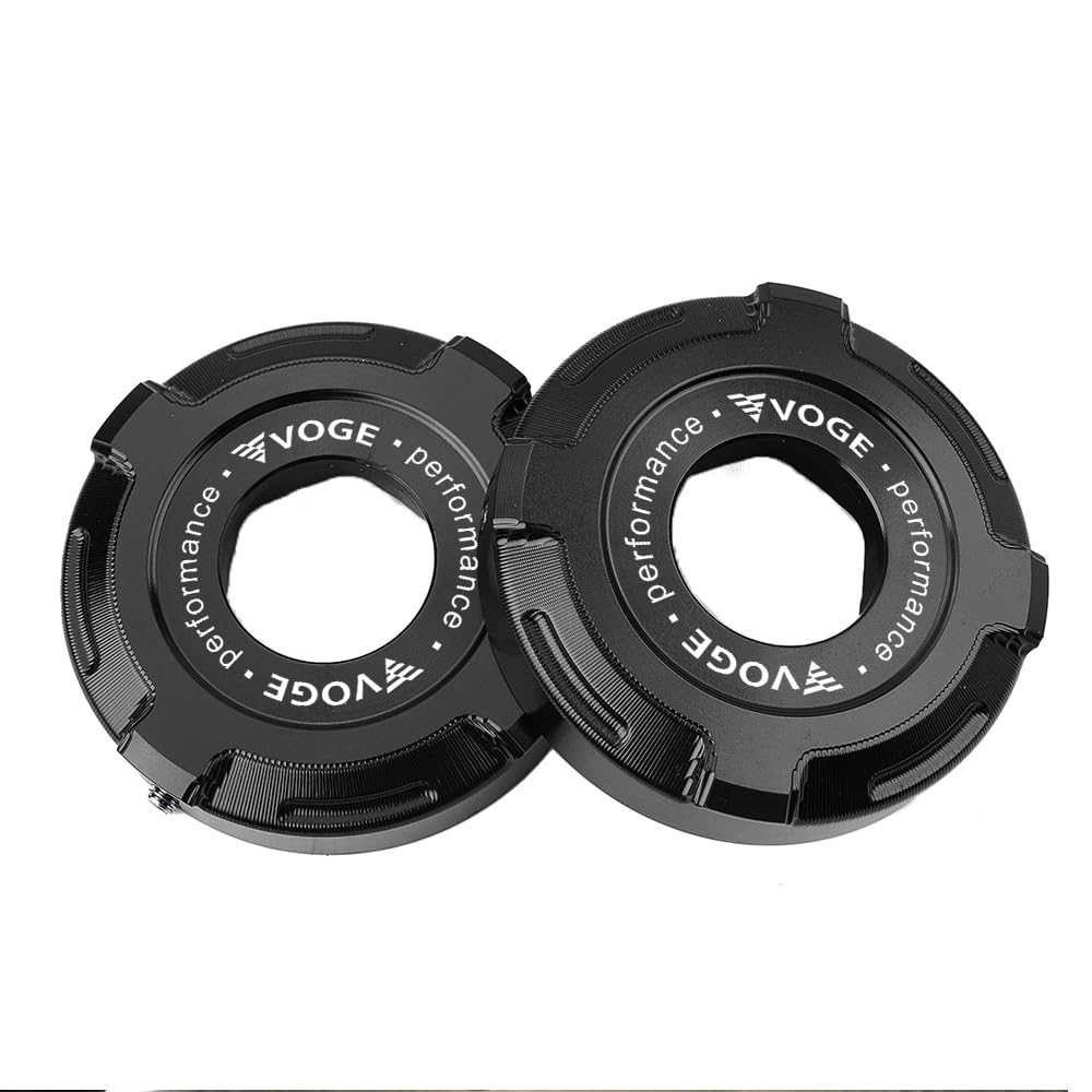 Pour VOGE 900DSX 625DSX 525DSX DSX DSX 900 625 525 DS900X DS625X DS525X Accessoires Moto Couvercle Amortisseur Avant Trois Étoiles Couvercle de colonne Capuchon décoratif Aluminium (Noir)