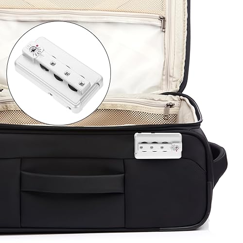 Miniatura 8 de Hemoton Bloqueo de equipaje de repuesto, cierre de cremallera, cerradura de combinación de aduanas, portátil, candado digital, cerradura de