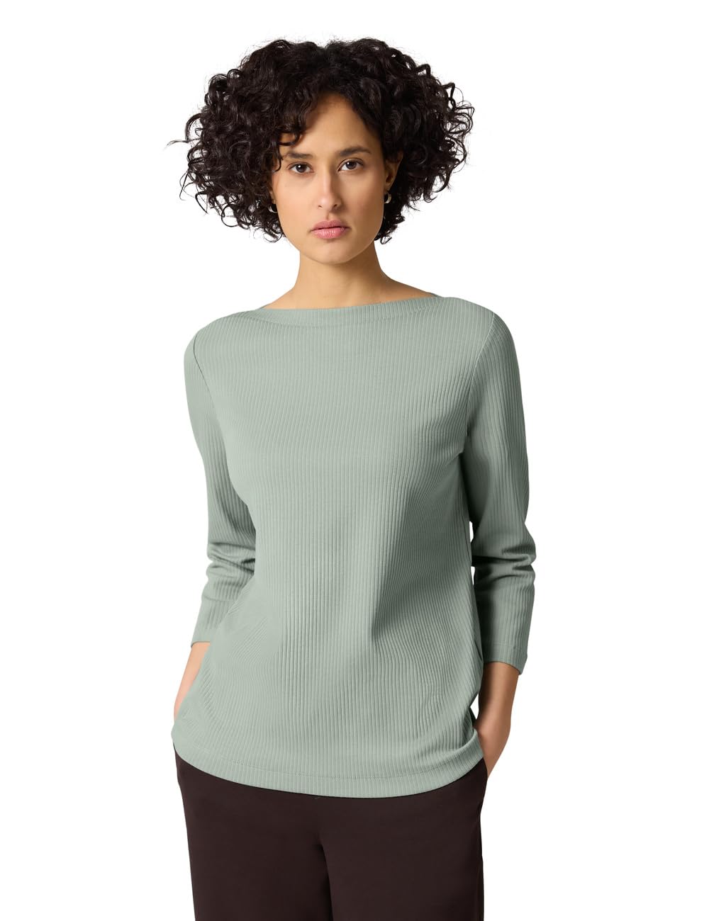 Damen Shirt in Rippstruktur