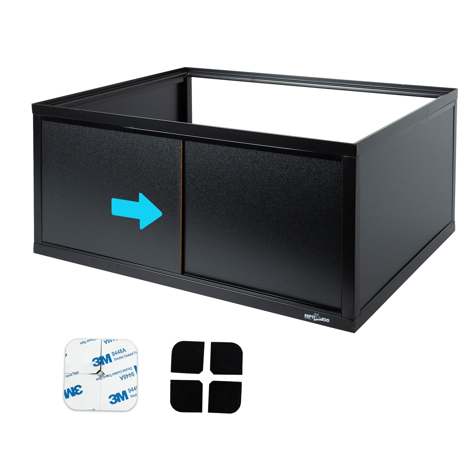 REPTI ZOO Reptiles Terrarium Stackers,24" L x 18" W Space Saving Stacker Kit with 4 x Spacers,Metal Frame Front Opening Tank Accessories,Reptile & Amphibian Enclosure Terrarium Stand