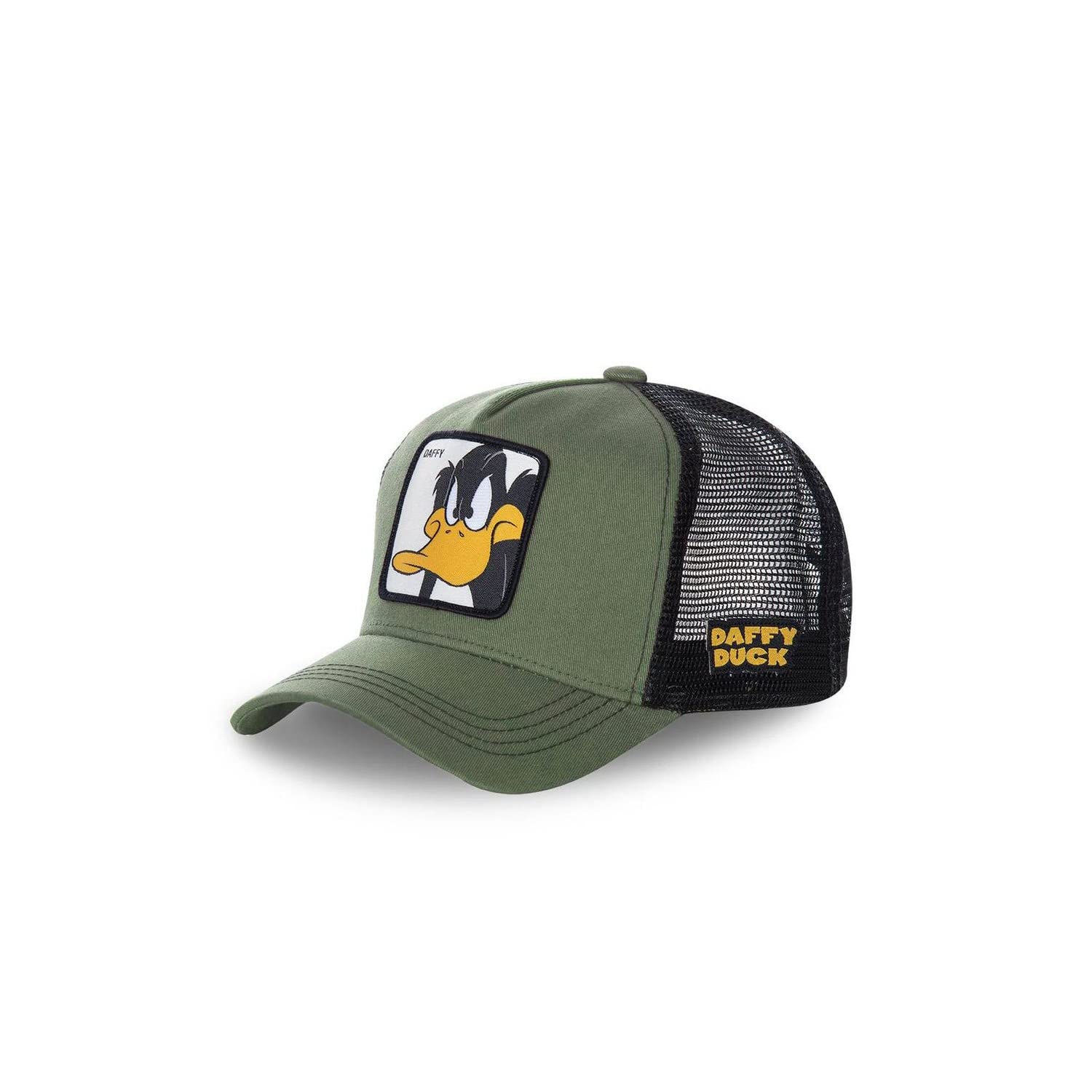 Capslab Men's Grün Daffy Duck Trucker Cap Looney Tunes Olive - One-Size