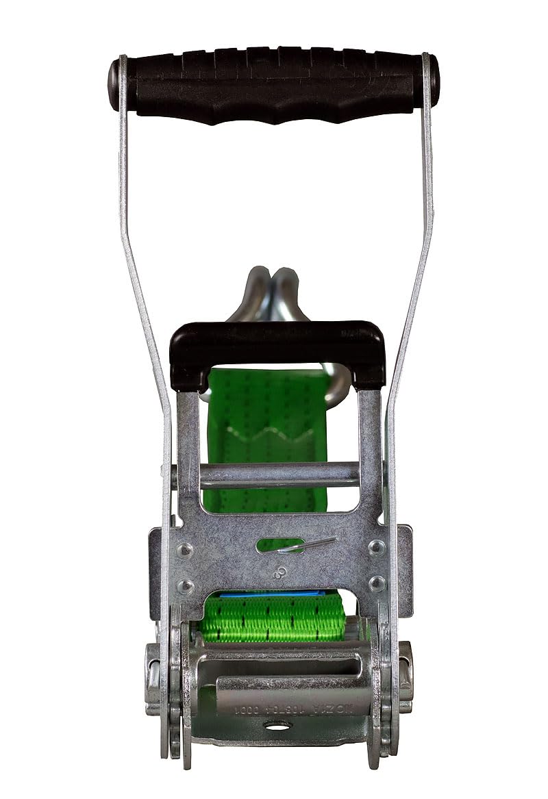 SHZ ERGOLASH Spanngurt 50mm 8m Zurrgurt Ratschengurt 5t 8m 2500daN 5 Tonnen 2-teilig 8,0m Spitzhaken (2x78) grün Polyester Ladungssicherung Cargo Strap