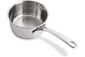 DEAYOU Small Sauce Pot, 0.5-Quart Milk Warmer with Dual Pour Spouts