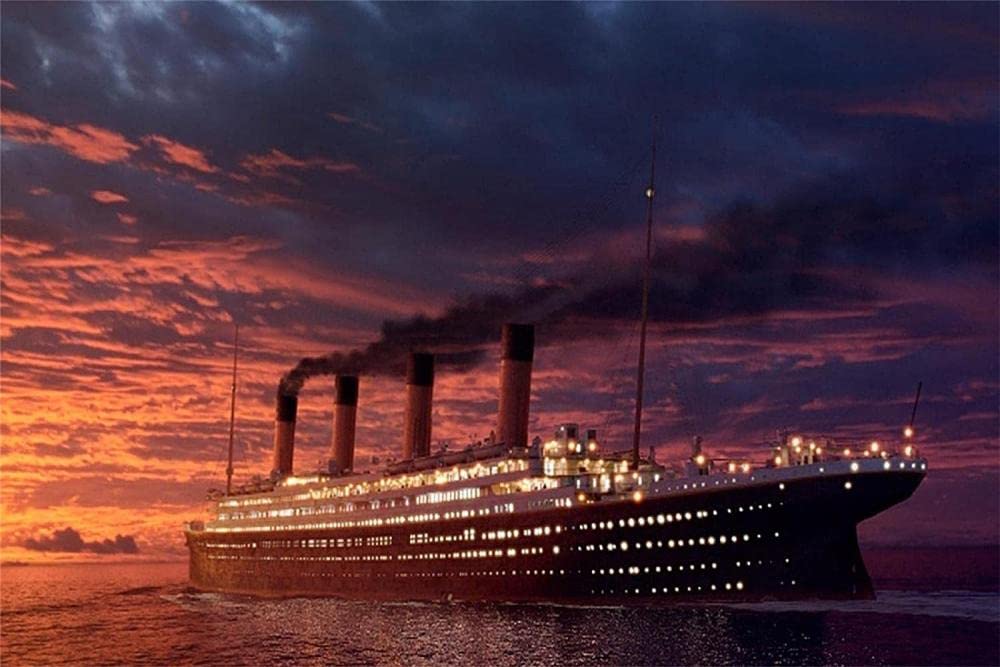 Jigsaw Puzzle for Adults 1000 Pieces for Adults, Titanic at Sunset, Assembly Decoration for Home, Toy Game, Gift 50x70CM