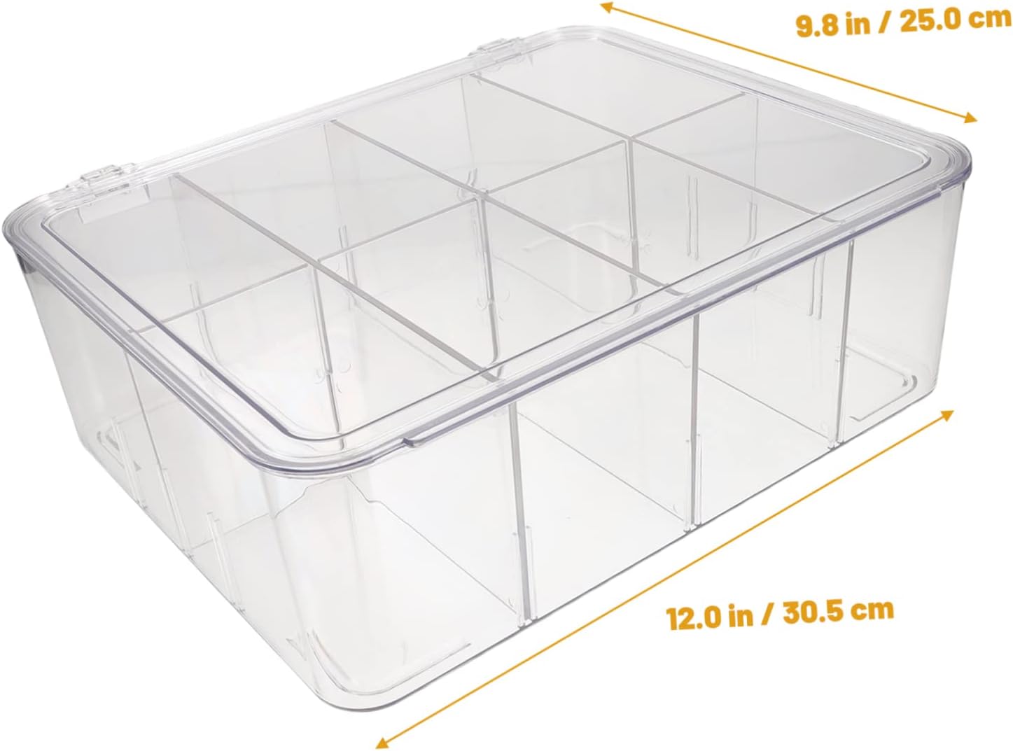 VILLCASE Desktop Tea Bag Organizer with Lid Clear Multi Compartment Storage Box for Tea Coffee Sugar and Snacks Versatile Transparent Tea Bag Holder for Home and Office Use