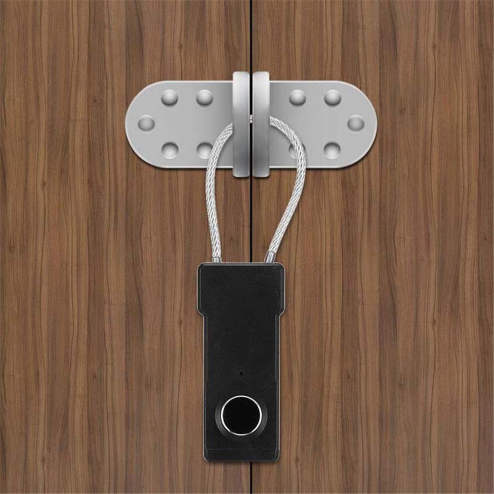 Cerradura de huella digital Candado inteligente Candados de puerta con huella digital Cerradura de huella digital antirrobo portátil para bolsa Cajón Maleta Llave de viaje