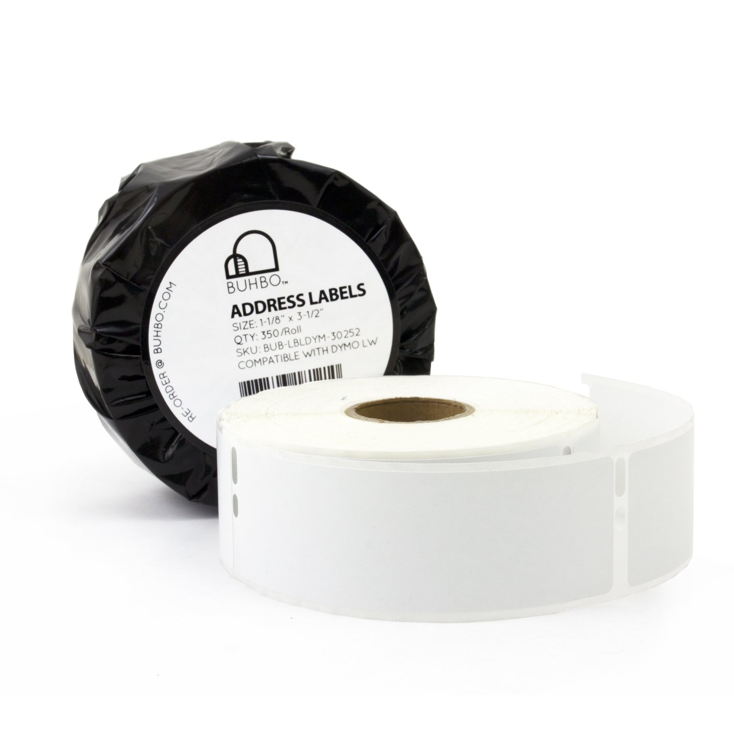 BuhboCompatible with DYMO LabelWriter LW 1-1/8" x 3-1/2" White Mailing Address Label 30252 (350 Labels Per Roll)