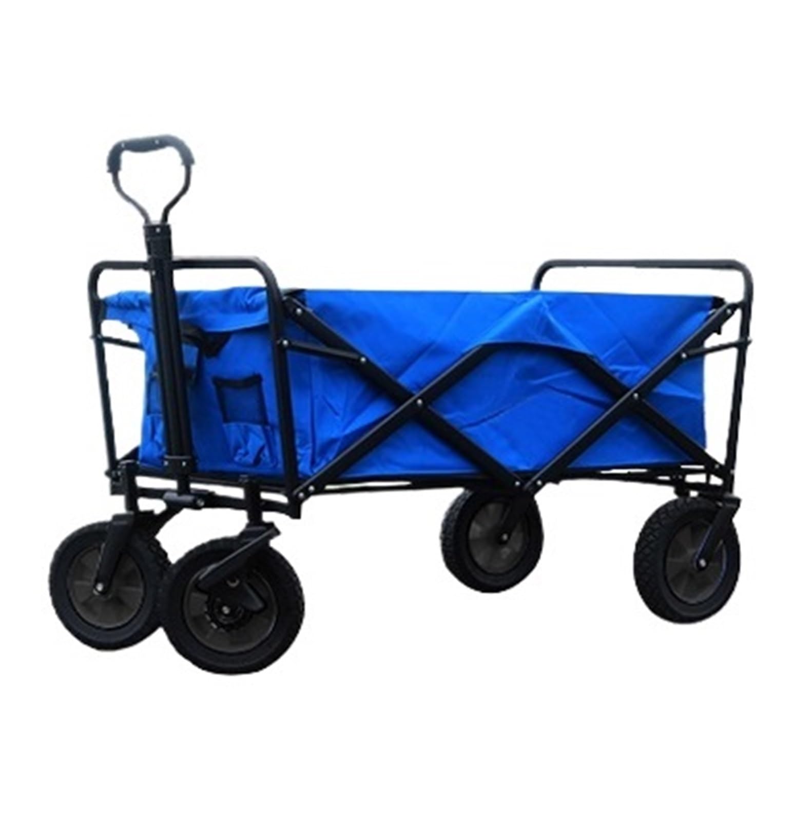 Wagons Carts Foldable, Folding Wagon Garden Shopping Beach Cart,Collapsible Wagon(Blue)