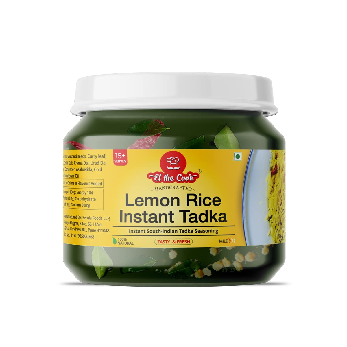 EL The Cook Lemon Rice Tadka | Ready Tadka with Spices in Cold Pressed Oil | Just Mix with Plain Cooked Rice | Ready to Cook | Make Instant Tasty Restaurant Style Lemon Rice | 180g, 18-20 Serves (B07S5HX95W) Amazon Price History, Amazon Price Tracker