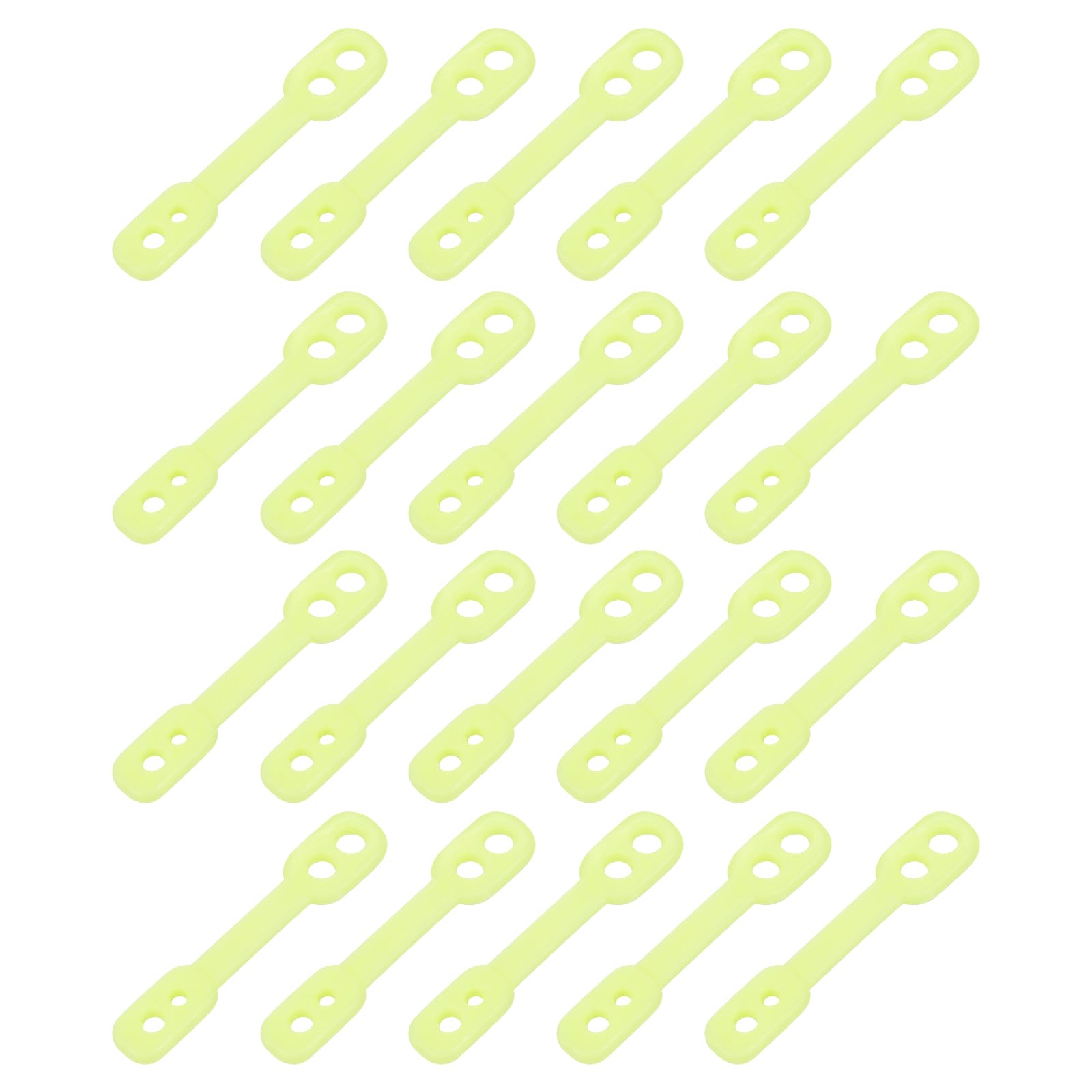 sourcing map 30Pcs Clothes Hanger Windproof Plastic Strip Hook, Anti-Slip Off Windproof Fixed Buckle, Anti-Drop Strips Hanger Fixation for Outdoor Indoor Green