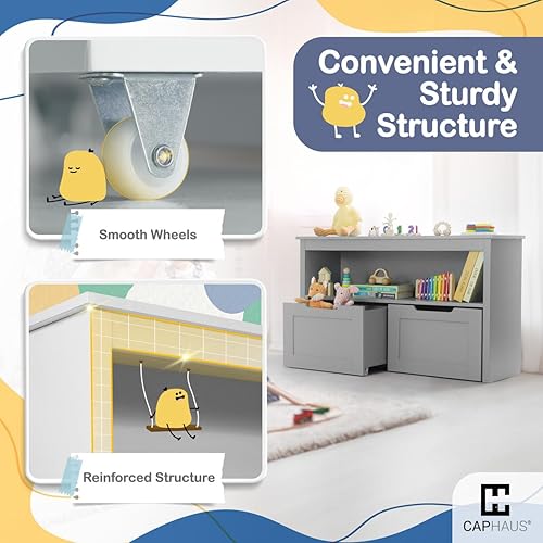 Miniatura 5 de Fencer Wire Organizador de almacenamiento de juguetes para niños, 40.4 pulgadas de ancho x 13 pulgadas de profundidad x 24.3 pulgadas de alto, caja