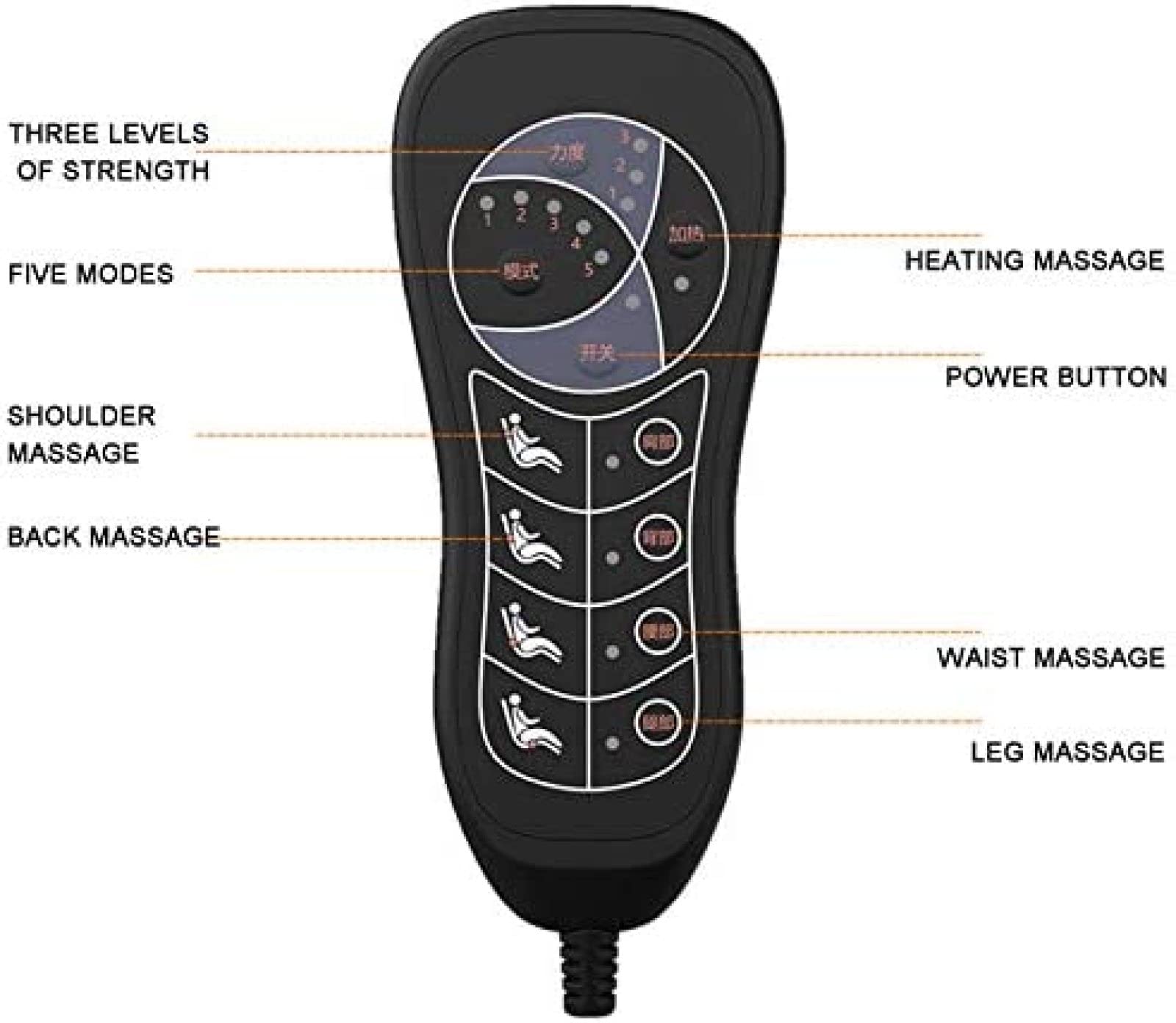 Materac do masażu całego ciała, wielofunkcyjna mata do masażu Shiatsu z elektryczną matą do masażu cieplnego z 10 silnikami masującymi, 5 metod masażu dla ukojenia ciała