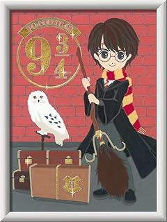 Ravensburger- Harry Potter Pintura por números 20163-Salida a Hogwarts – Niños a Partir de 9 años, Color Azul, Medium (20163)