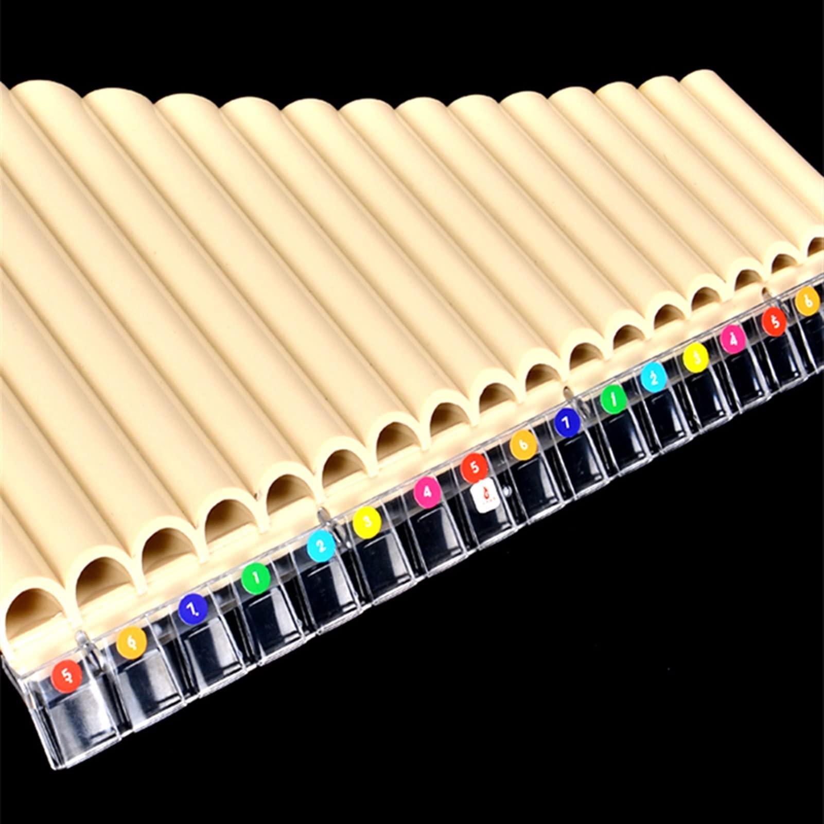 TSTS Flauta Pan Estudiantes Pan Flaute 18 Pipe C Multifunción Alto C Abdominales para Los Instrumentos Musicales Estudiantiles Escolares (Color : 01)
