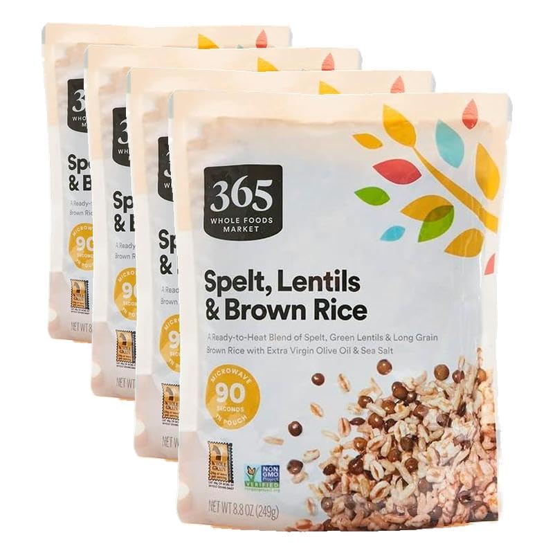 Image of 365 by Whole Foods Market, Spelt Green Lentils & Brown Rice, 8.8 Ounce (Pack of 4)