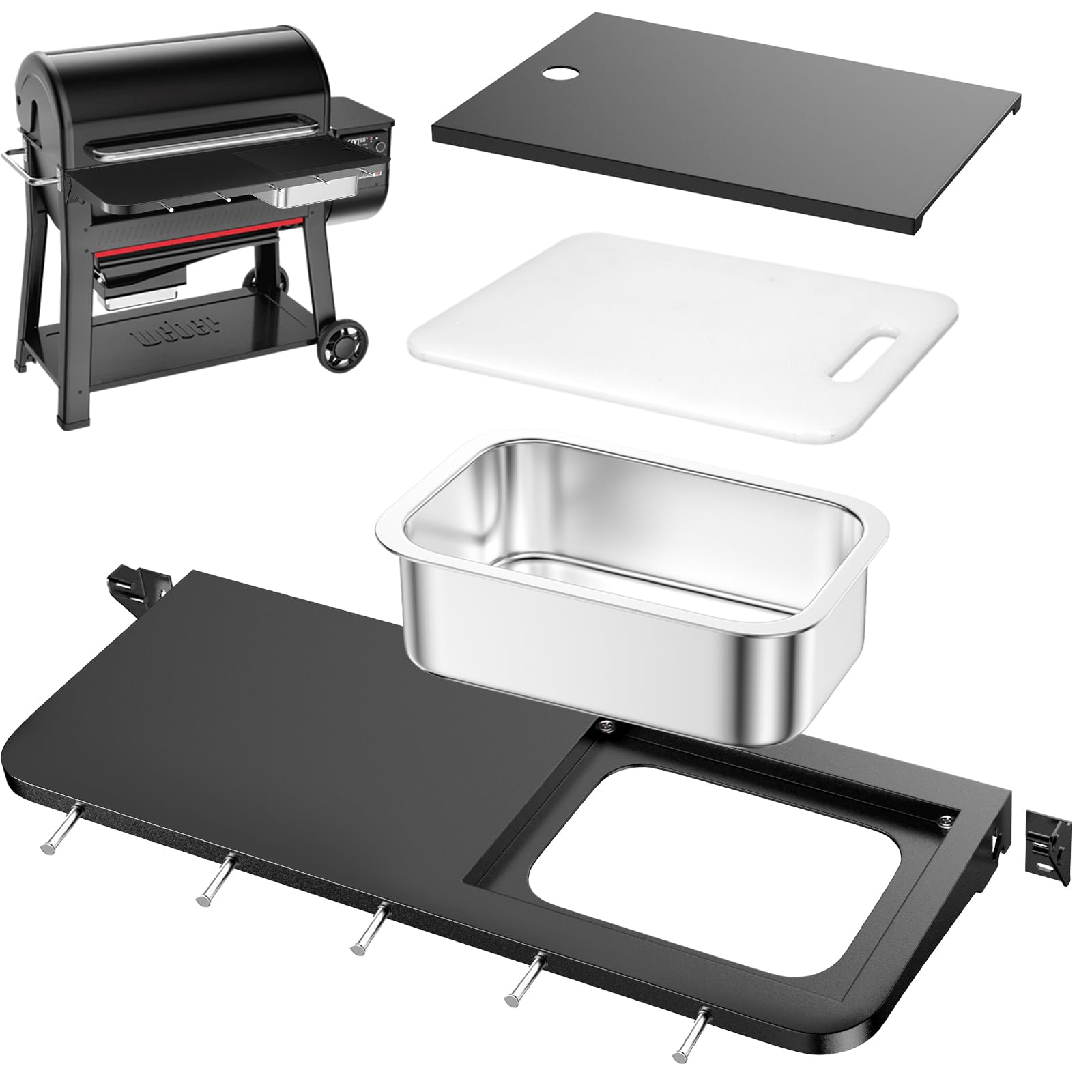 Amazon.com: Utheer Front Folding Grill Table for Weber Searwood XL