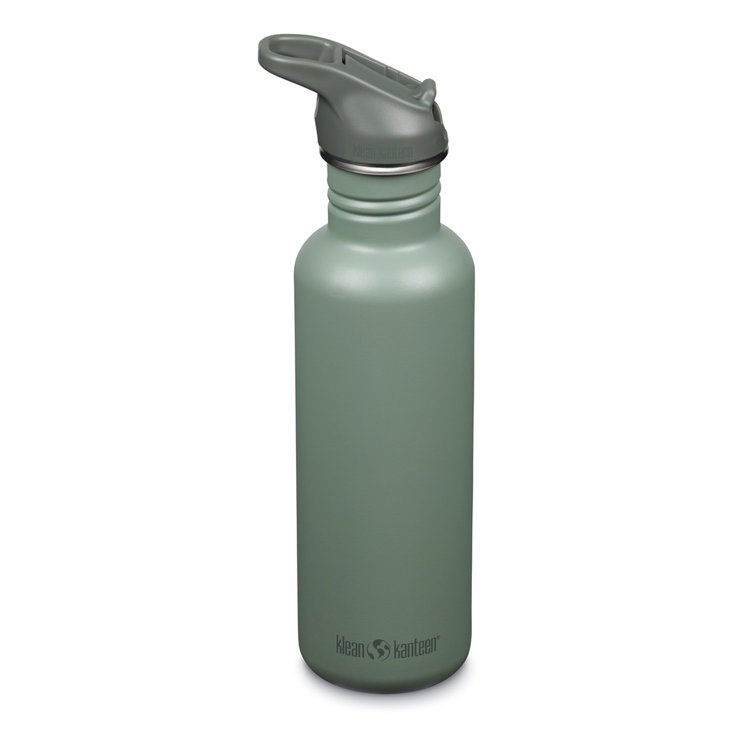 Klean Kanteen 800ml Classic Metal Water Bottle with Straw | 100% Leakproof | 27oz Stainless Steel Sports Water Bottle | Gym or Travel | Durable & BPA-Free | (Sea Spray)