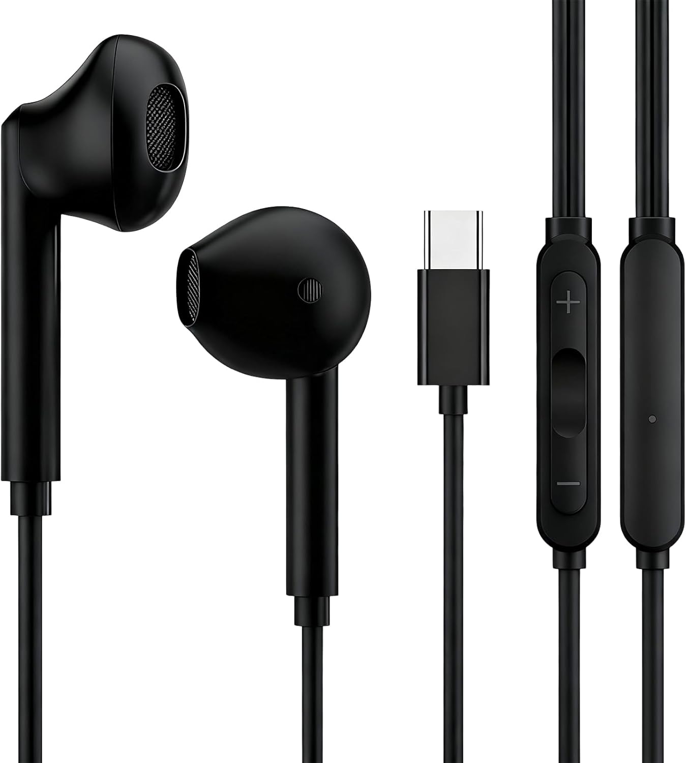 USB C Headphones for iPhone 17 16 15, Wired Earbuds USBC for iPad Pro Air Mini, iPad 10th, MacBook, Type C Earphones for Samsung, Google Pxiel, Lenovo, Dell, in Ear Headphones, Mic, Volume Control