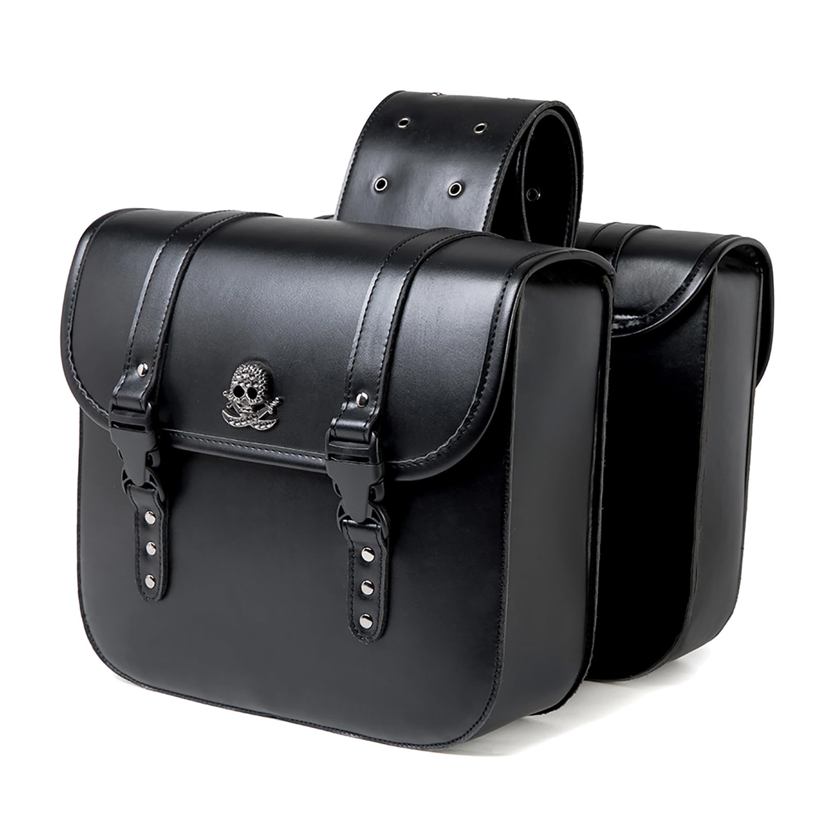Lsyqfb A Motorcycle Panniers For Kawasaki Vn900 Classic Custom Lateral Soporte, Motorbike Side Pannier Bag Waterproof Leather Motorbike Saddle Bags Motorcycle Bags Tail Motorbike Bag,