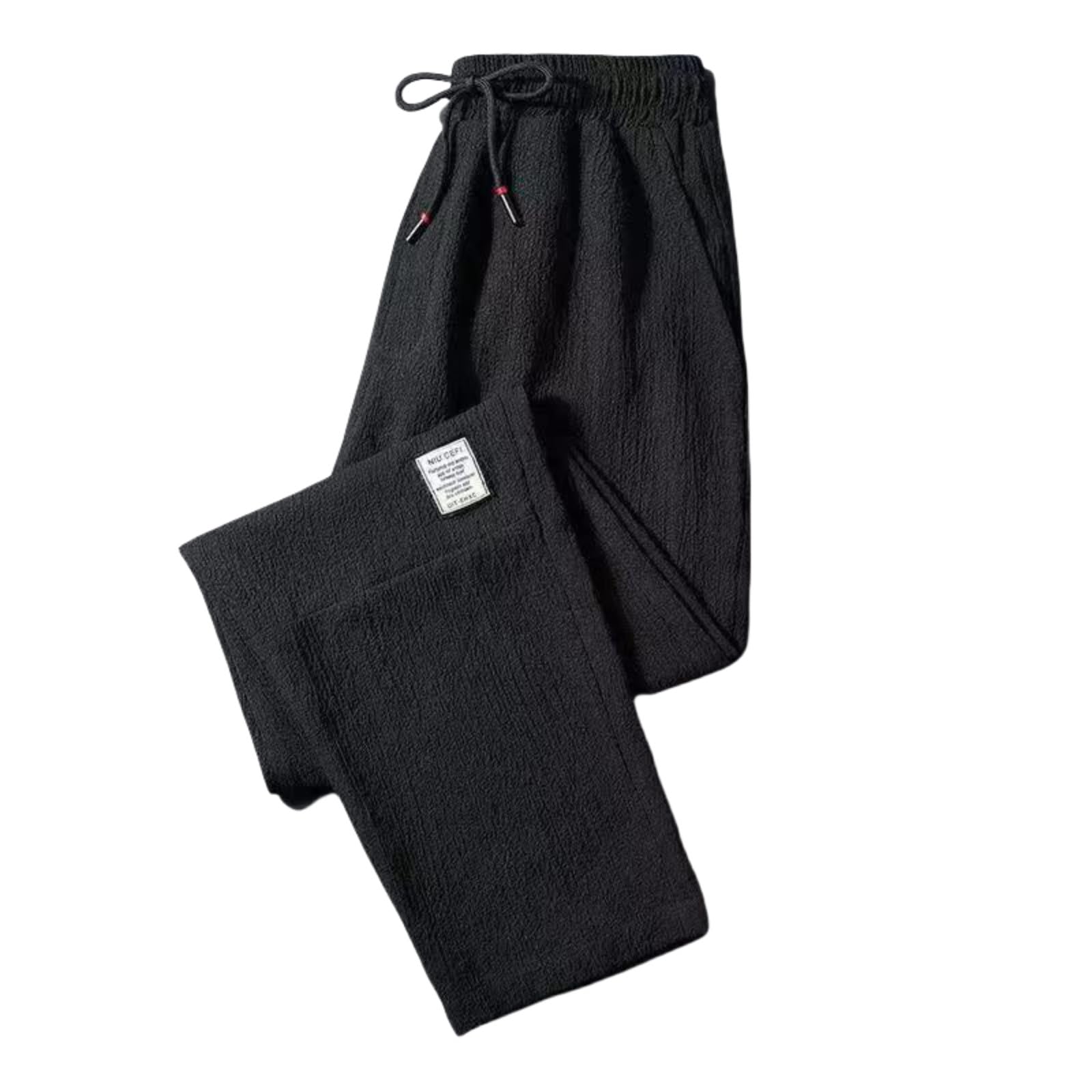 Generisch Pantalones de verano ligeros y transpirables, pantalones de chándal de lino, pantalones de ocio delgados, pantalones de deporte, holgados, pantalones de yoga, cómodos, cintura elástica