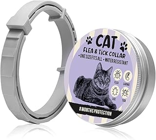 Flea Collar For Cats-Flea and Tick Collar for Cats and Kitten-lea Treatment Cat for All Cat Breeds and Sizes- Adjustable-8 Month Protection- 1 Pack