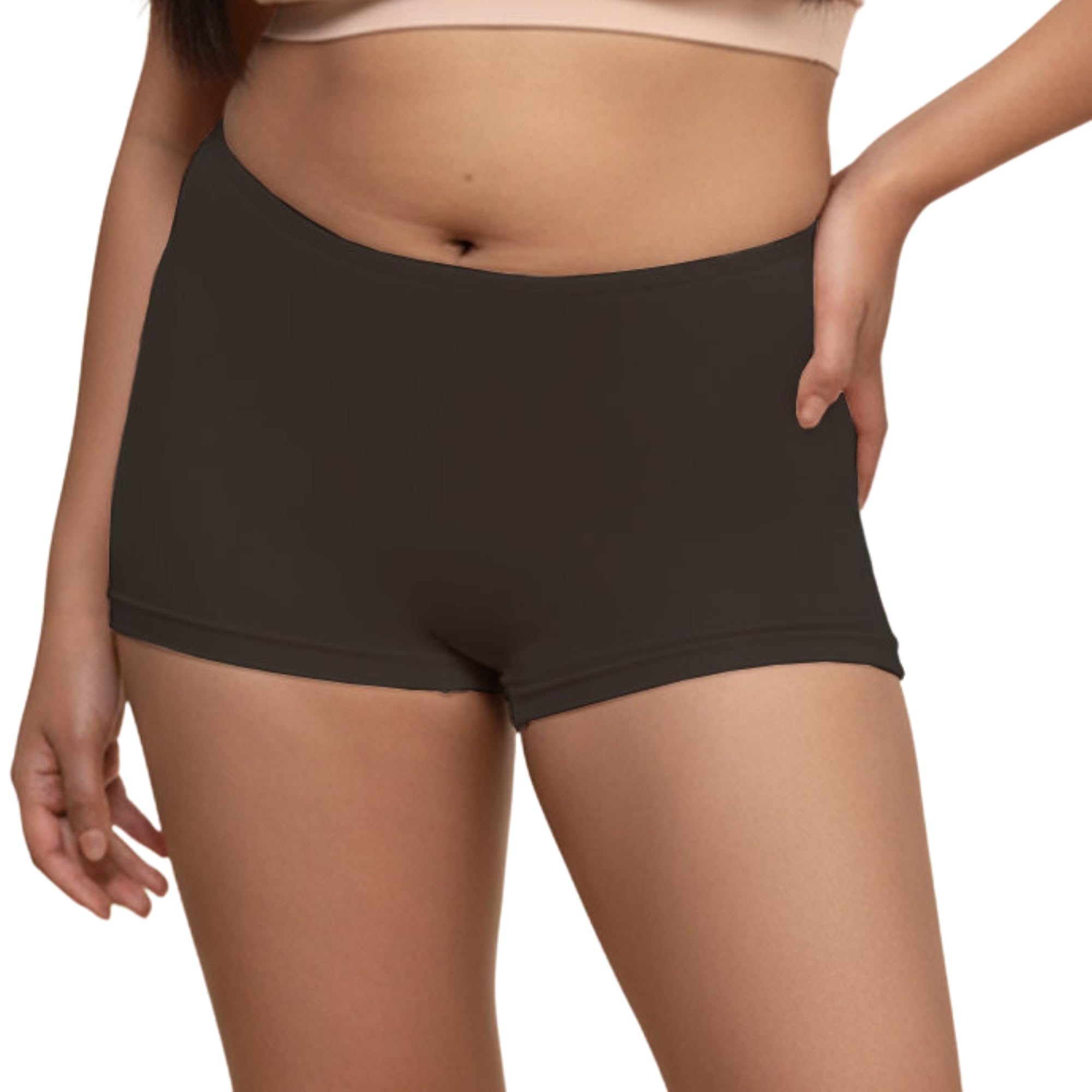 Modal Boyshort Underwear for Women – Super-Soft Touch, Flexible 4-Way Stretch & Full Hip Coverage Panties | Skin-Friendly Fabric, Comfortable Waistband & Perfect