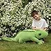 Tezituor 49.2inches Huge Lizard Stuffed Animals, Soft Long Chameleon Plush Body Pillow for Boys Girls, 4.1ft Realistic Green Stuffed Chameleon Plush Reptile Toy Birthday for Kids