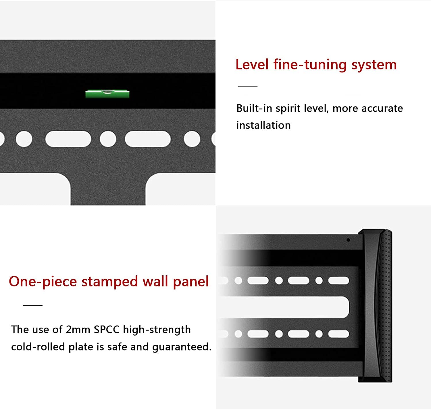 Supporti TV Supporti Supporto TV, Supporto TV Fisso da Parete Supporto TV Ultra Sottile da Parete per la Maggior Parte dei TV LED LCD OLED e al Plasma da 32-55 Pollici, Max 400x400