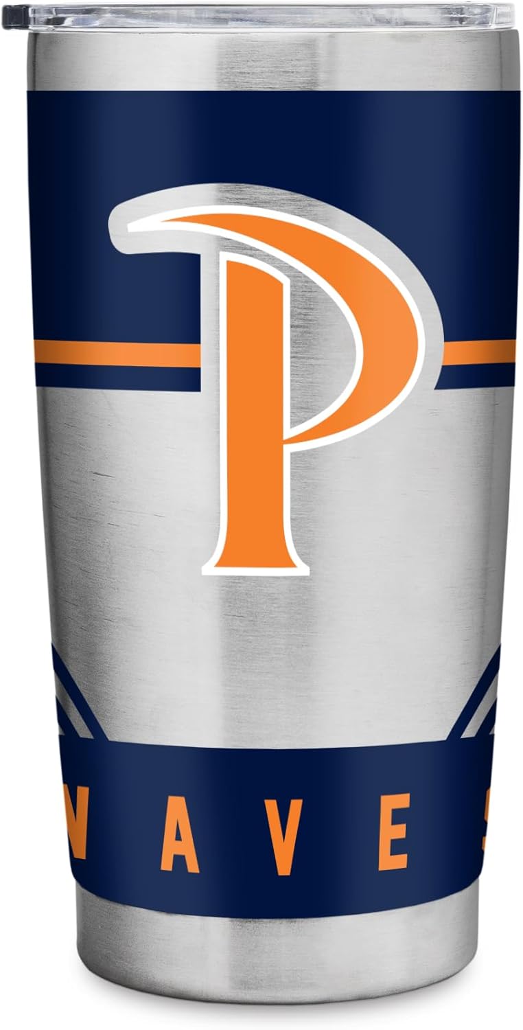 Rico Industries NCAA Pepperdine Waves Standard 20oz Stainless Steel Tumbler with Lid - Great For Coffee, Tea, Water or Cocktails