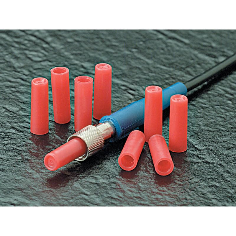 Image of Caplugs SC-1-1 /4 SC Series - Plastic Sleeve Cap for Tube Ends, 80 Pack, Red LD-PE, 1.250 inch W x 1.00 inch L, Threaded and Non-Threaded Tubing, Rods, Masking, Painting, Plating, Grit-Blasting (99394782)
