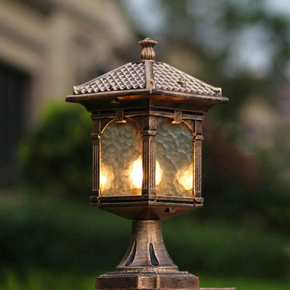Wiejski filar Ogród zewnętrzny Granica Słupek Kolumna Dziedziniec Płot Willa Korytarz Światło filarowe Zewnętrzne krajobraz Park Garaż Aluminiowy słupek do przejścia Latarnia E27