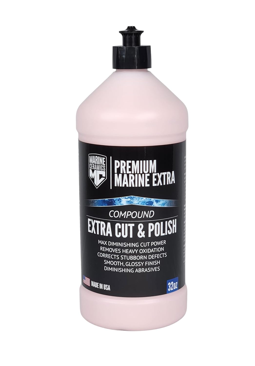 Premium Marine Extra (32oz) - Professional Extra Heavy Cut & Polish Compound/Maximum Cutting & High Gloss Finish/Remove Oxidation, Scratches & Defects/Restores Gelcoat & Paint