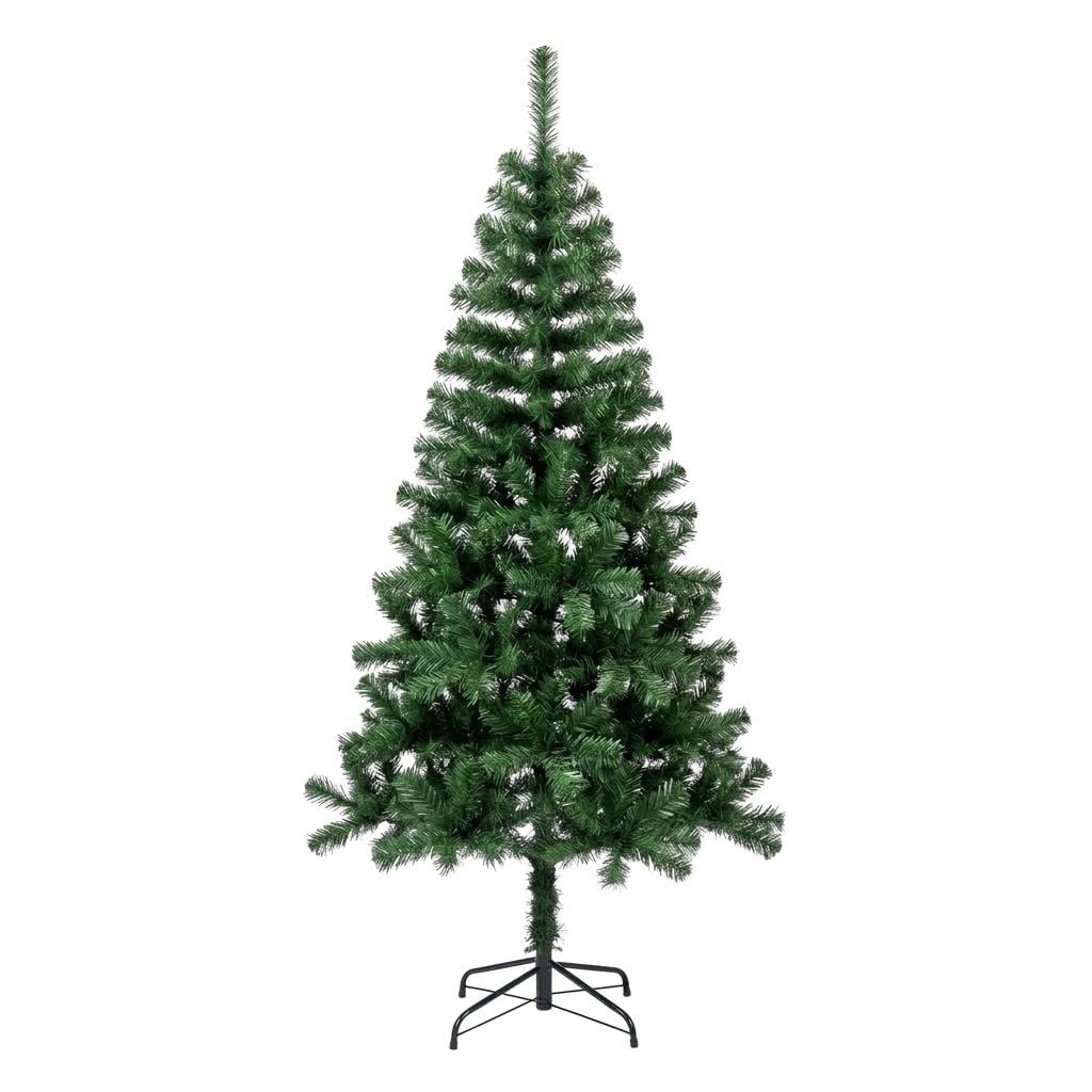 Árbol de Navidad Artificial 210 cm Verde Bosque con Base Metálica