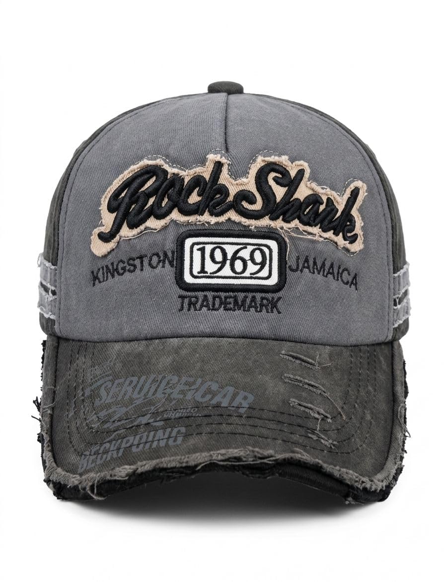 Unisex Washed Denim Cotton Cap for Men & Women | Vintage Distressed Baseball Hat | Adjustable Metal Buckle Strap | Embroidered Patch Casual Outdoor Cap | Breathable All-Season Wear-image-43